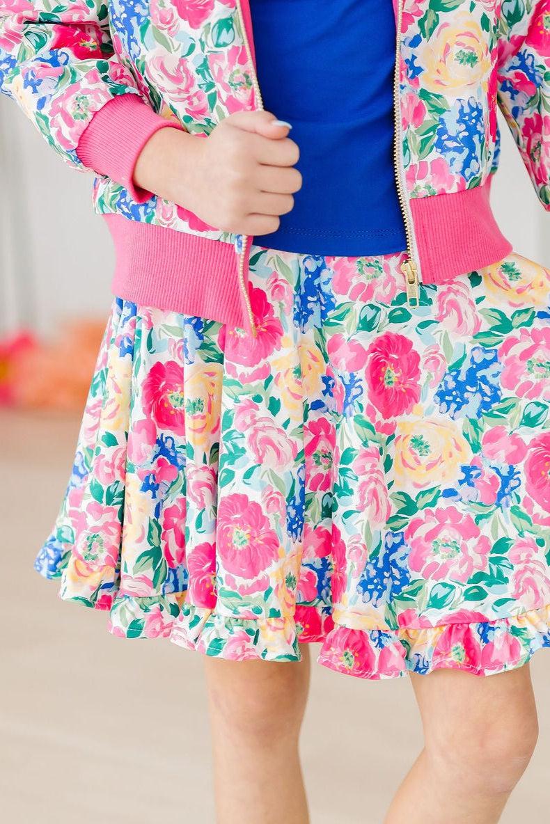 Wildflower Wishes Ruffle Twirl Skort With Attached Shorts - Everetts Place Boutique - Ruffle Twirl Skort