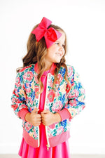 Wildflower Wishes Satin Jacket Layering for Women Casual - Everetts Place Boutique - Satin Jacket