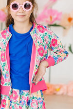 Wildflower Wishes Satin Jacket Layering for Women Casual - Everetts Place Boutique - Satin Jacket