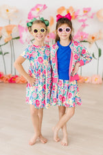 Wildflower Wishes Satin Jacket Layering for Women Casual - Everetts Place Boutique - Satin Jacket