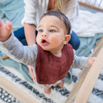 Wine Colored Muslin Bibs For Baby Drool Bamboo Rayon Comfy Cubs Everetts Place: Online Boutique