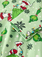 Rylee Faith Designs Winter Christmas Character Print Green Girls Dress - Apparel & Accessories > Clothing > Baby & Toddler Clothing > Baby & Toddler Dresses Dress