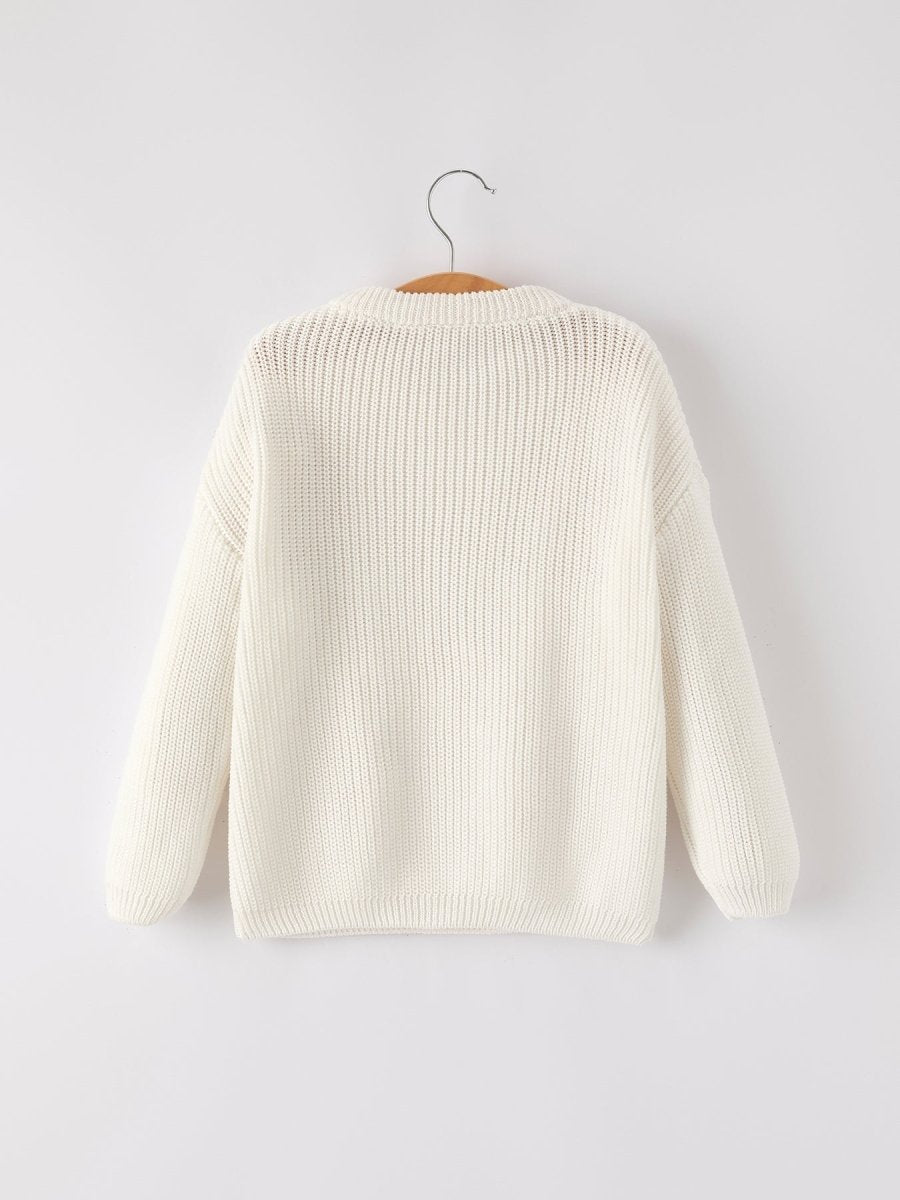 Winter Christmas Girls Bow Sequins Pullover Sweater Rylee Faith Designs Everetts Place: Online Boutique
