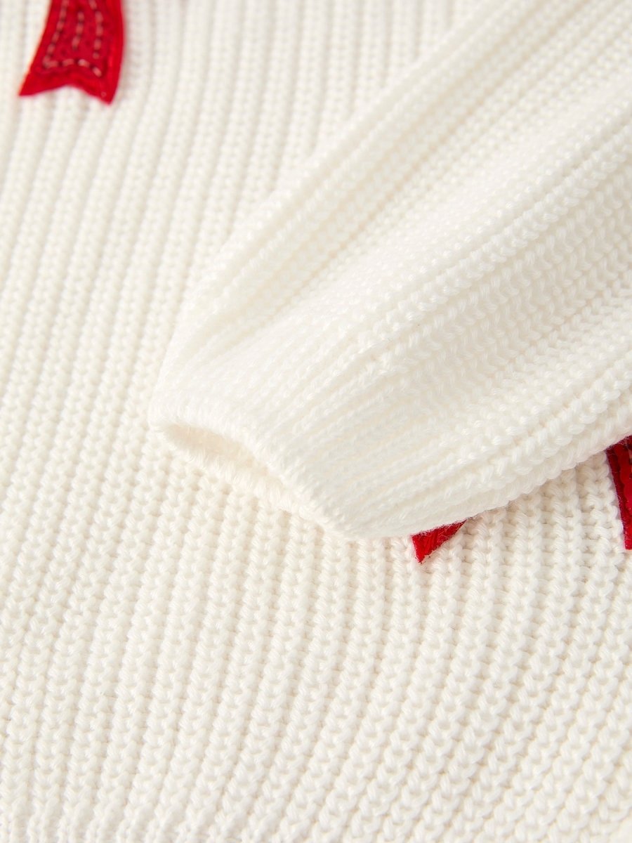 Winter Christmas Girls Bow Sequins Pullover Sweater Rylee Faith Designs Everetts Place: Online Boutique