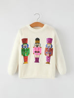 Winter Christmas Girls Sequins Pullover Sweater Cozy Rylee Faith Designs Everetts Place: Online Boutique