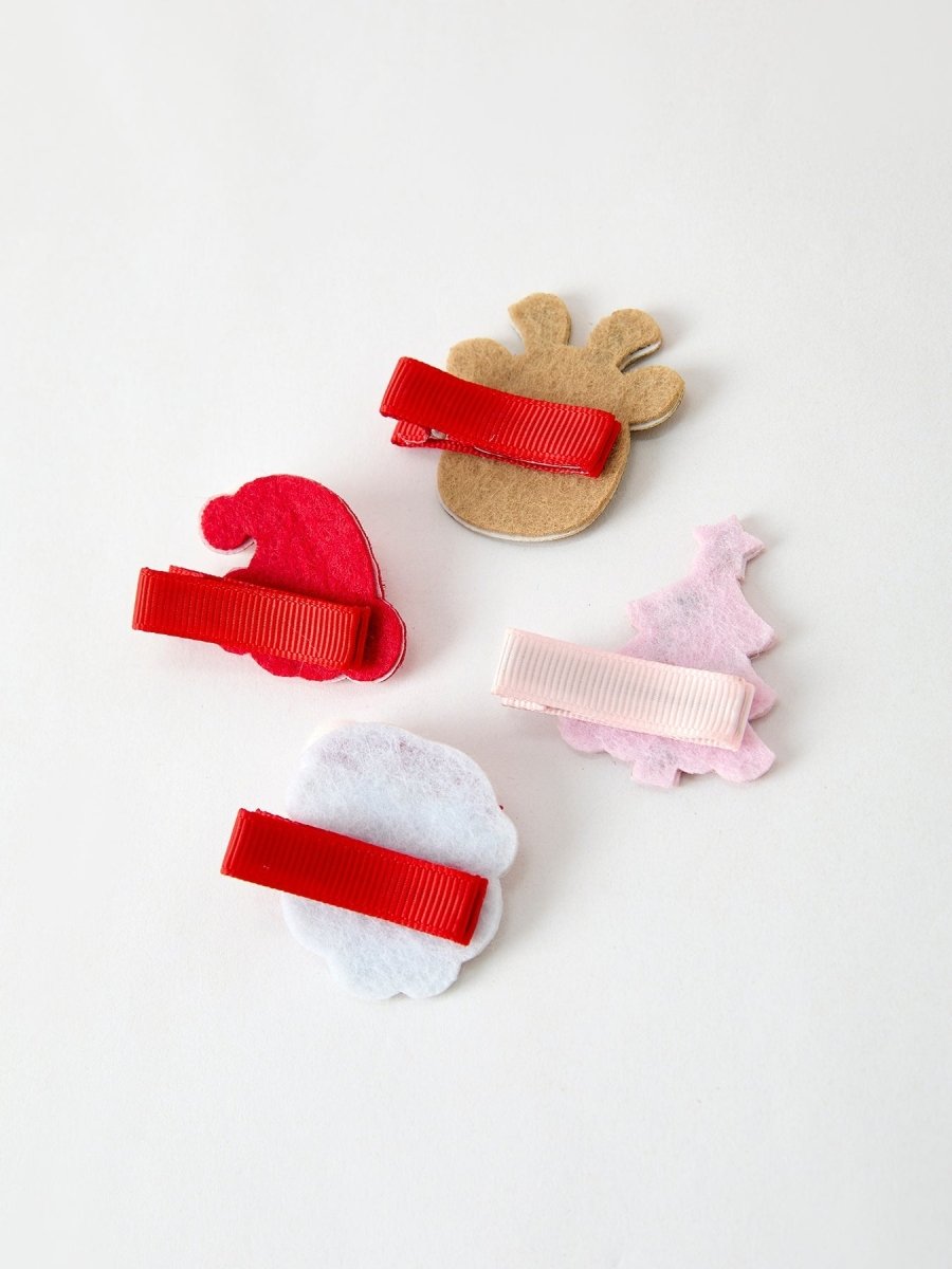 Winter Christmas Hair Clips For Girls 1.8 Inch Sparkle Rylee Faith Designs Everetts Place: Online Boutique