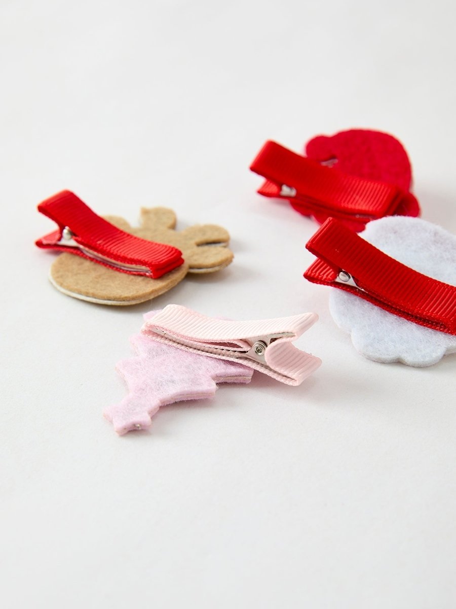 Winter Christmas Hair Clips For Girls 1.8 Inch Sparkle Rylee Faith Designs Everetts Place: Online Boutique