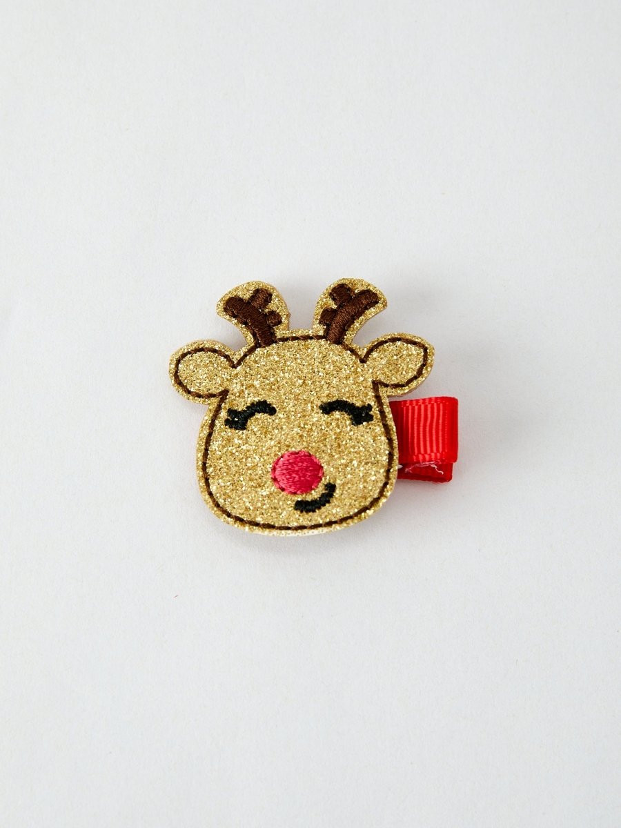 Winter Christmas Hair Clips For Girls 1.8 Inch Sparkle Rylee Faith Designs Everetts Place: Online Boutique 3.99