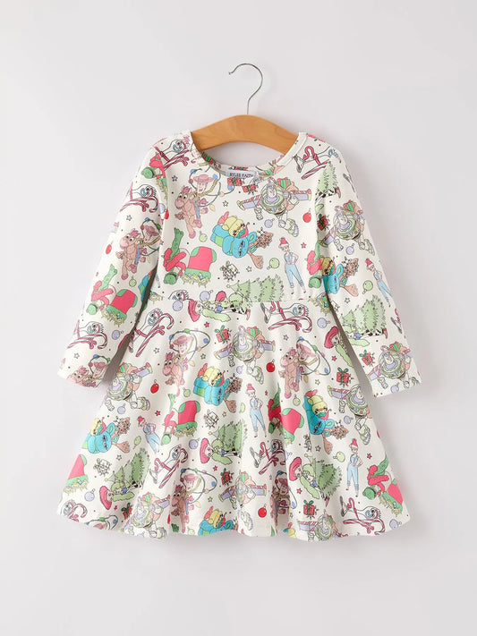 Winter Christmas Nutcracker Print Girls Dress Rylee Faith Designs Everetts Place: Online Boutique