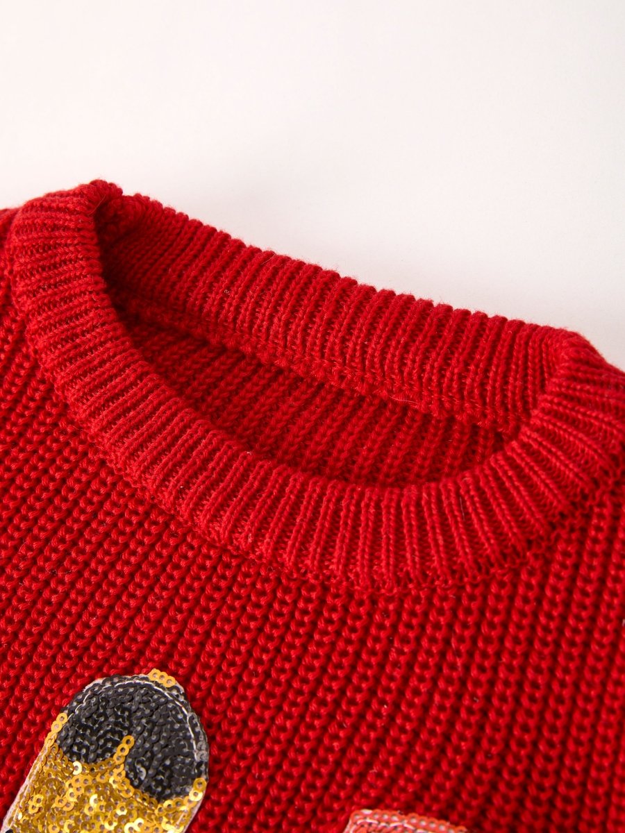 Winter Christmas Nutcracker Sequined Pullover Sweater Rylee Faith Designs Everetts Place: Online Boutique