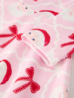 Rylee Faith Designs Winter Christmas Pink Santa Bow Holiday Girls Dress - Apparel & Accessories > Clothing > Baby & Toddler Clothing > Baby & Toddler Dresses Dress