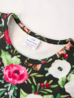 Rylee Faith Designs Winter Christmas Print Girls Dress Set Two Pieces - Apparel & Accessories > Clothing > Baby & Toddler Clothing > Baby & Toddler Outfits Dress