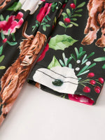 Rylee Faith Designs Winter Christmas Print Girls Dress Set Two Pieces - Apparel & Accessories > Clothing > Baby & Toddler Clothing > Baby & Toddler Outfits Dress
