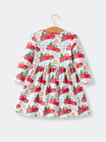 Rylee Faith Designs Winter Christmas Print Holiday Casual Girls Dress - Apparel & Accessories > Clothing > Baby & Toddler Clothing > Baby & Toddler Dresses Dress