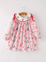 Rylee Faith Designs Winter Christmas Smocking Embroidery Colorful Girls Dress - Apparel & Accessories > Clothing > Baby & Toddler Clothing > Baby & Toddler Dresses Dress