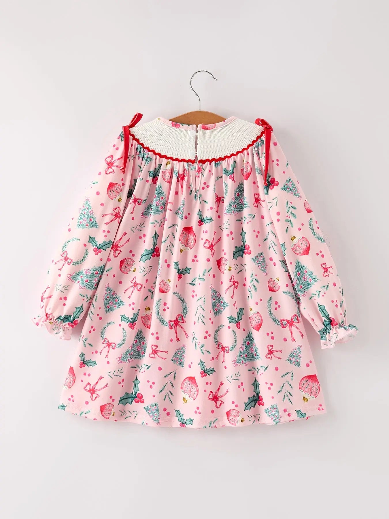Winter Christmas Smocking Embroidery Colorful Girls Dress Rylee Faith Designs Everetts Place: Online Boutique