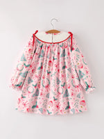 Rylee Faith Designs Winter Christmas Smocking Embroidery Colorful Girls Dress - Apparel & Accessories > Clothing > Baby & Toddler Clothing > Baby & Toddler Dresses Dress