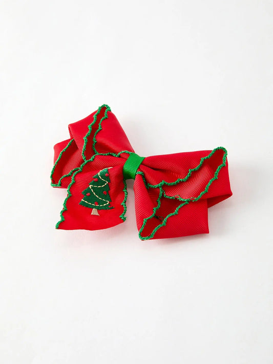 Winter Christmas Tree Hair Clip 4.7 Inch Rylee Faith Designs Everetts Place: Online Boutique