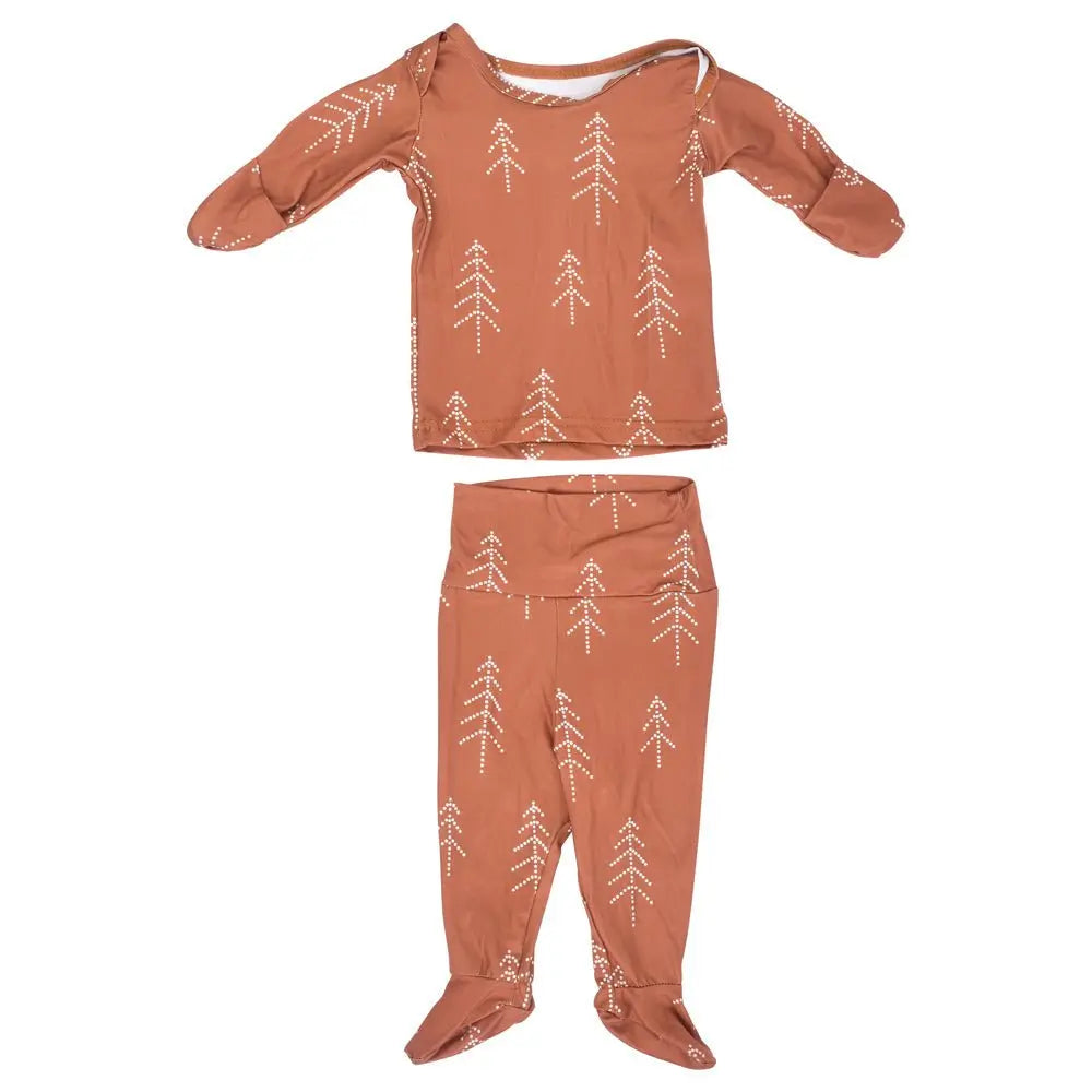 Three Little Tots Winter Pine Tree Jammies - 