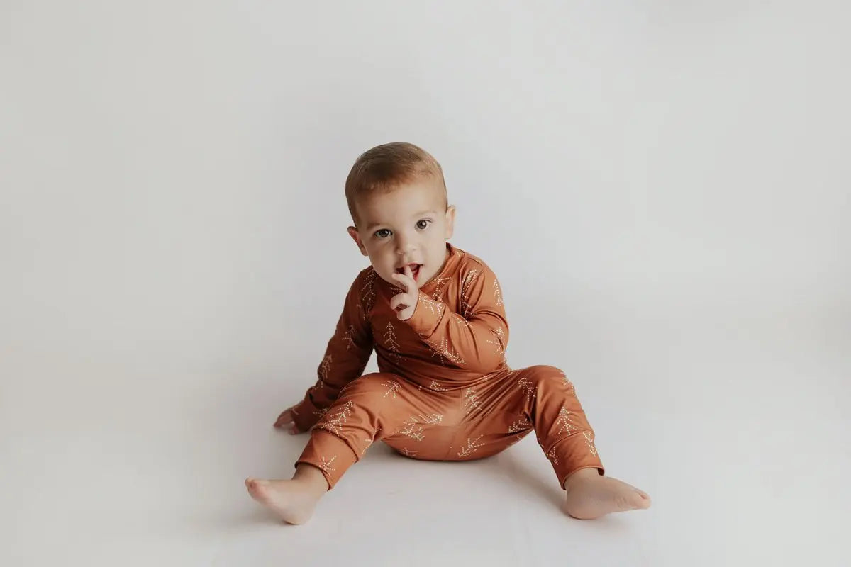Three Little Tots Winter Pine Tree Jammies - 
