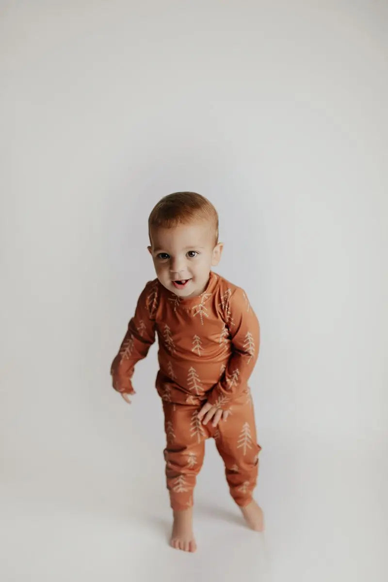 Three Little Tots Winter Pine Tree Jammies - 