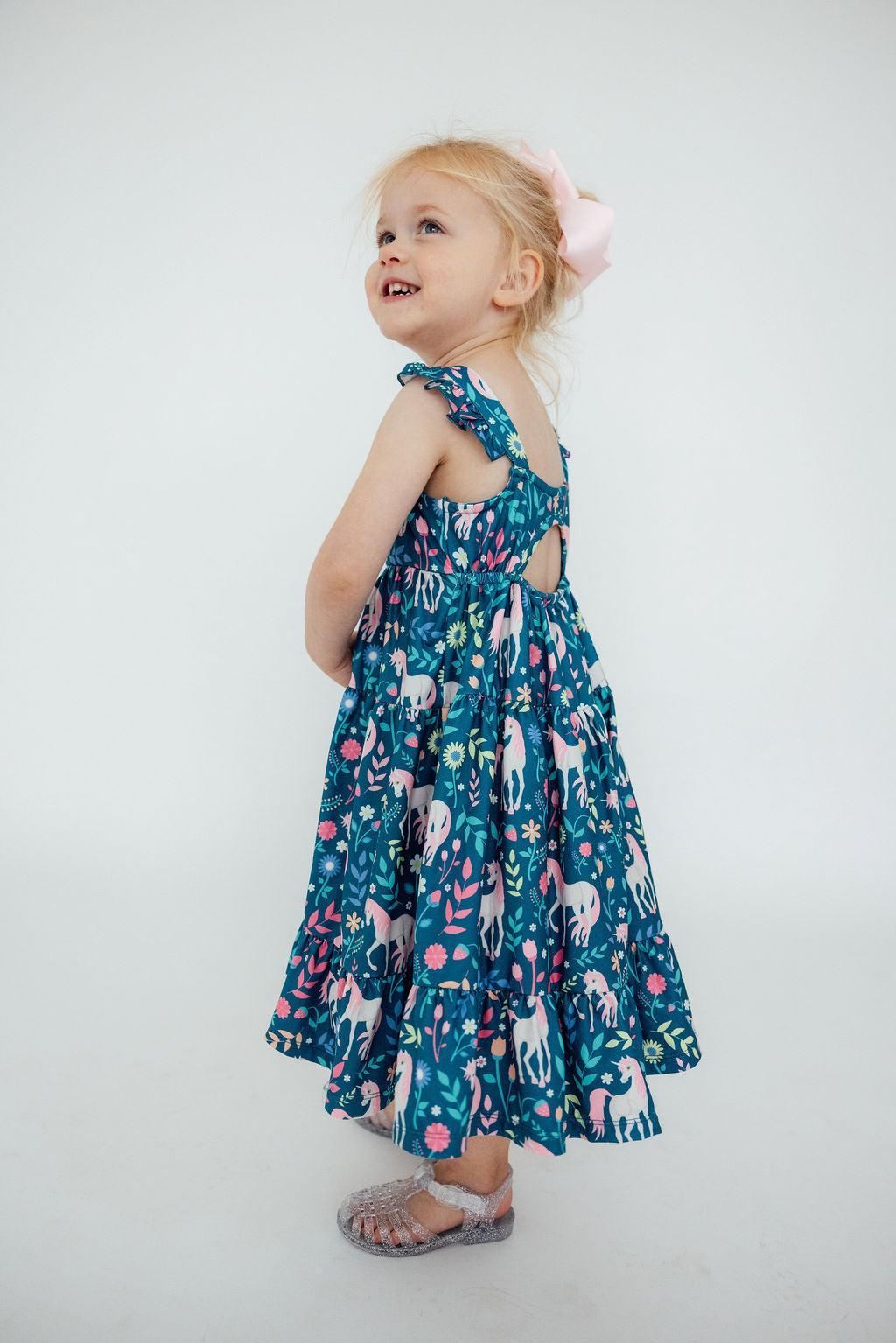 Wish Upon A Unicorn Ruffle Maxi Dress For Summer Mila Rose Mila & Rose ® Everetts Place: Online Boutique