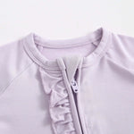 Luxie Charm Wisteria Ruffled Zippered Baby Romper - Everetts Place Boutique - 
