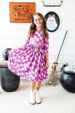 Witches Boo Halloween Twirl Dress With Pocket For Toddlers - Everetts Place Boutique - Twirl Pocket Dress 3/4