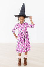 Witches Boo Halloween Twirl Dress With Pocket For Toddlers - Everetts Place Boutique - Twirl Pocket Dress 3/4