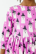 Witches Boo Halloween Twirl Dress With Pocket For Toddlers - Everetts Place Boutique - Twirl Pocket Dress 3/4