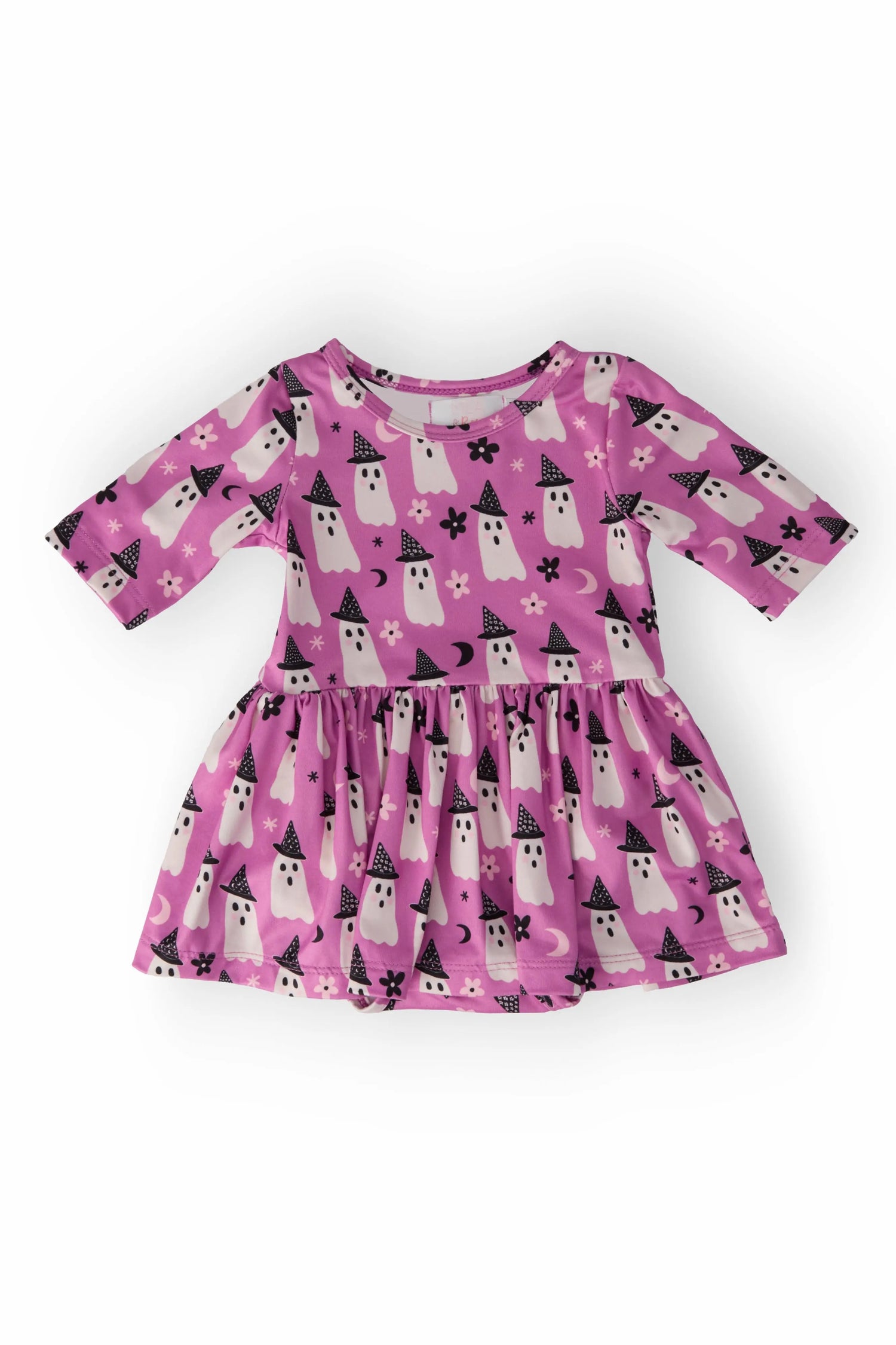 Mila & Rose ® Witches Boo Twirl Baby Bodysuit With Easy Snap Closure - Apparel & Accessories > Clothing > Baby & Toddler Clothing > Baby & Toddler Dresses Twirl Bodysuit - 3/4 Sleeve