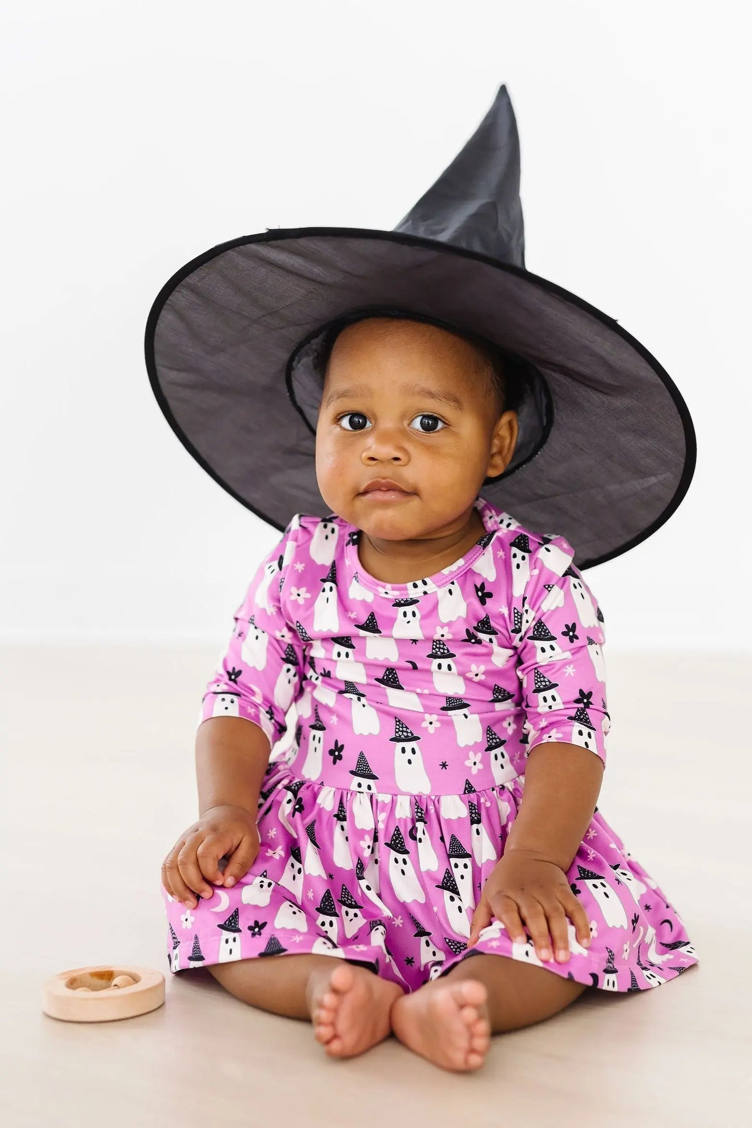 Mila & Rose ® Witches Boo Twirl Baby Bodysuit With Easy Snap Closure - Apparel & Accessories > Clothing > Baby & Toddler Clothing > Baby & Toddler Dresses Twirl Bodysuit - 3/4 Sleeve