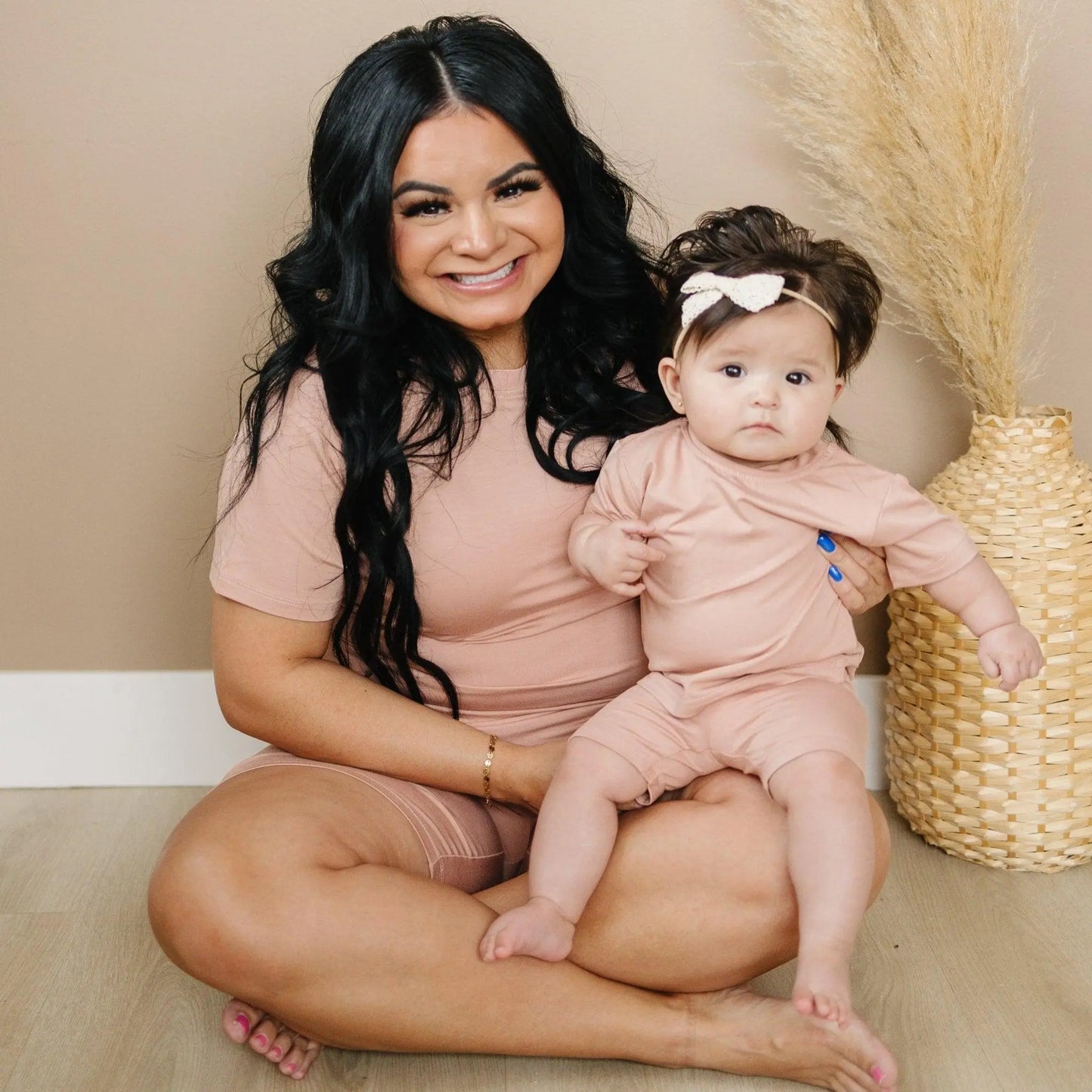 Women's Bamboo Tee and Bike Shorts Set Separates Soft Little Joy Co. Everetts Place: Online Boutique