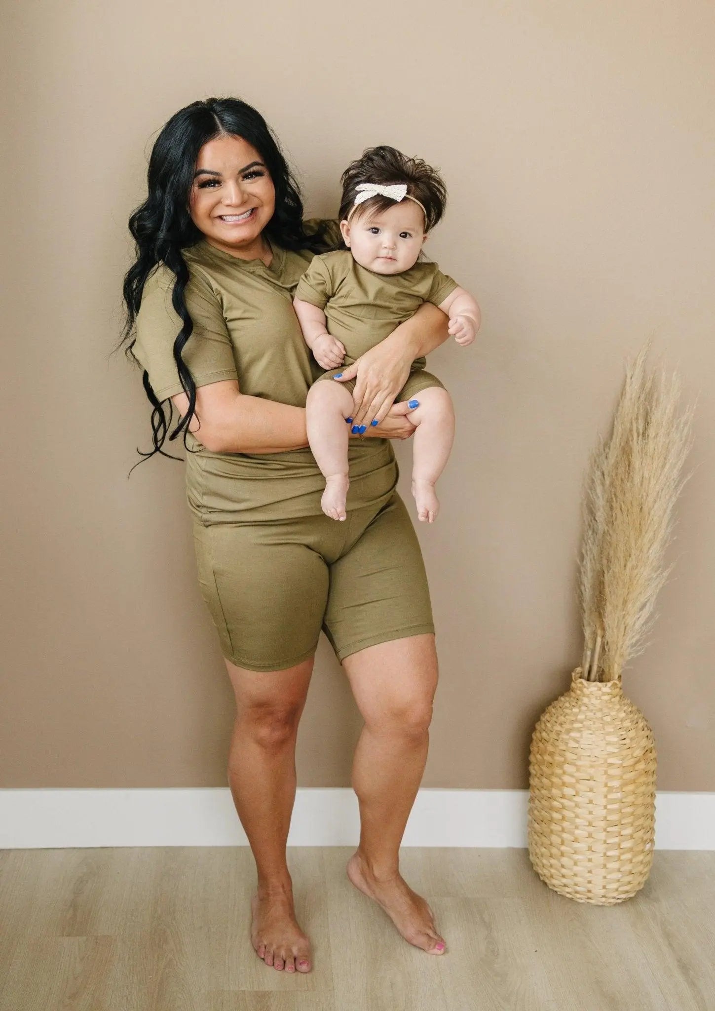Women's Bamboo Tee and Bike Shorts Set Separates Soft Little Joy Co. Everetts Place: Online Boutique