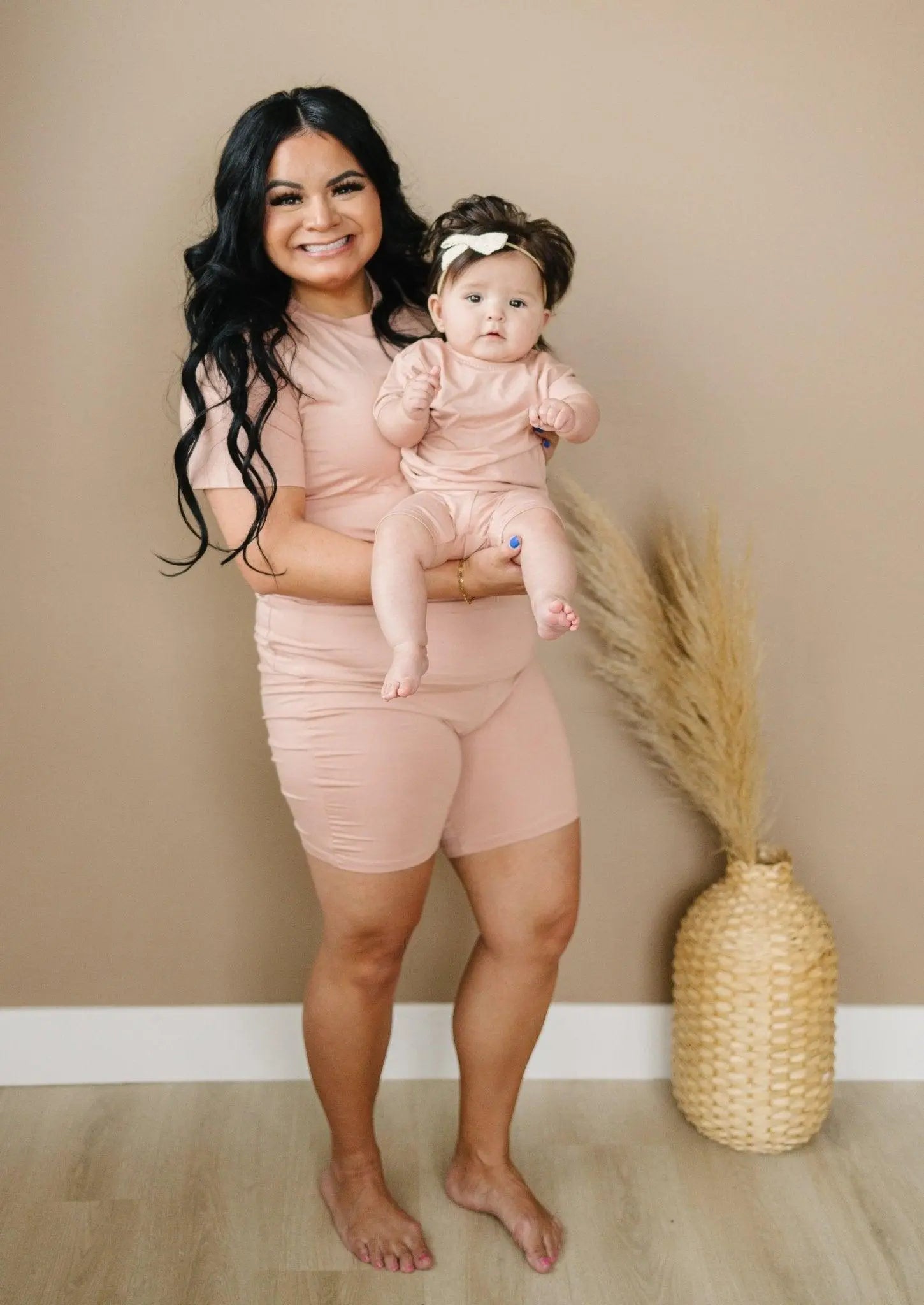 Women's Bamboo Tee and Bike Shorts Set Separates Soft Little Joy Co. Everetts Place: Online Boutique
