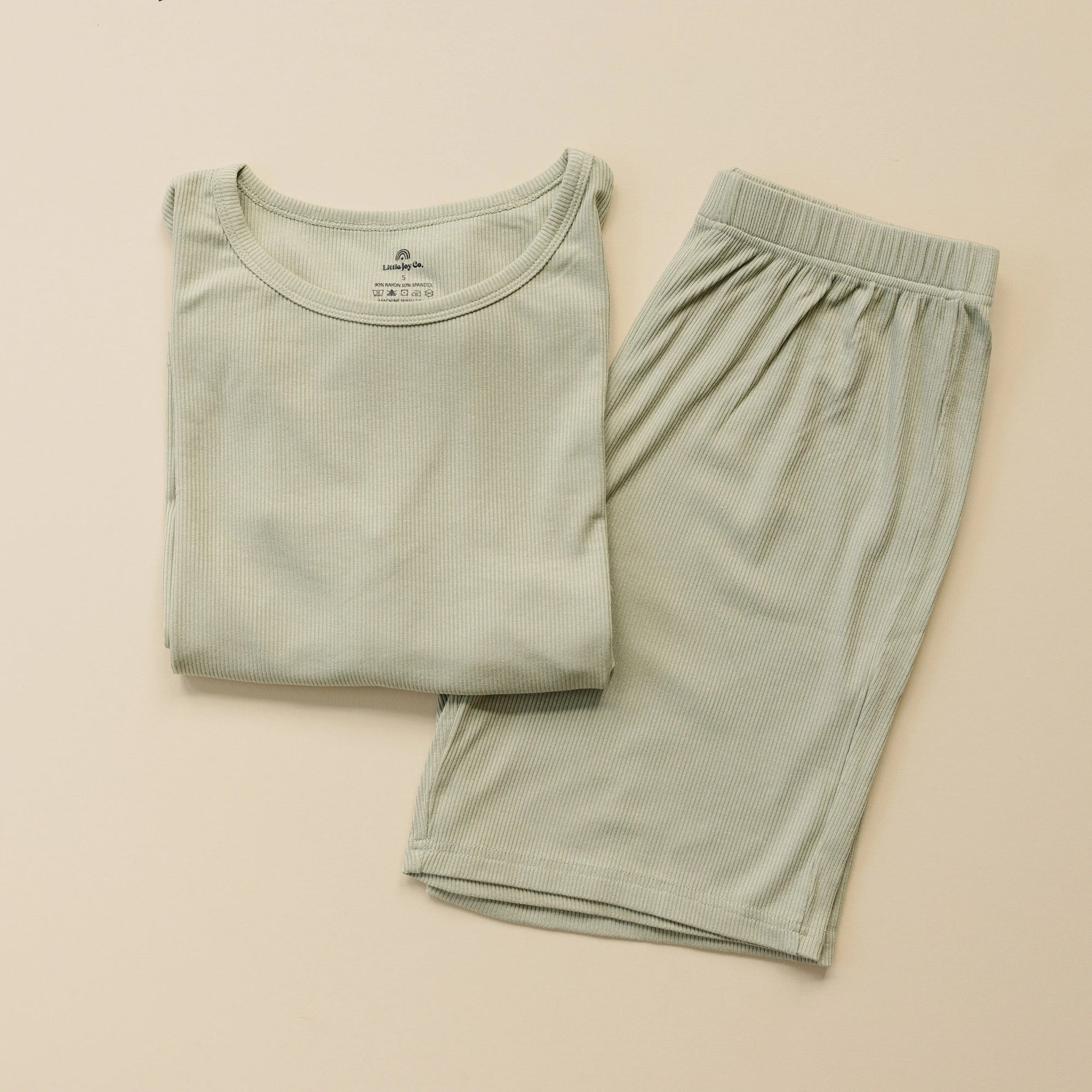 Little Joy Co. Womens Bamboo Ribbed Pajama Top and Bottom Separates - Apparel & Accessories > Clothing > Sleepwear & Loungewear > Pajamas