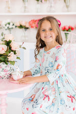 Wonderland Three Quarter Sleeve Twirl Dress With Pocket Mila & Rose ® Everetts Place: Online Boutique