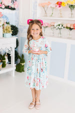 Wonderland Three Quarter Sleeve Twirl Dress With Pocket Mila & Rose ® Everetts Place: Online Boutique