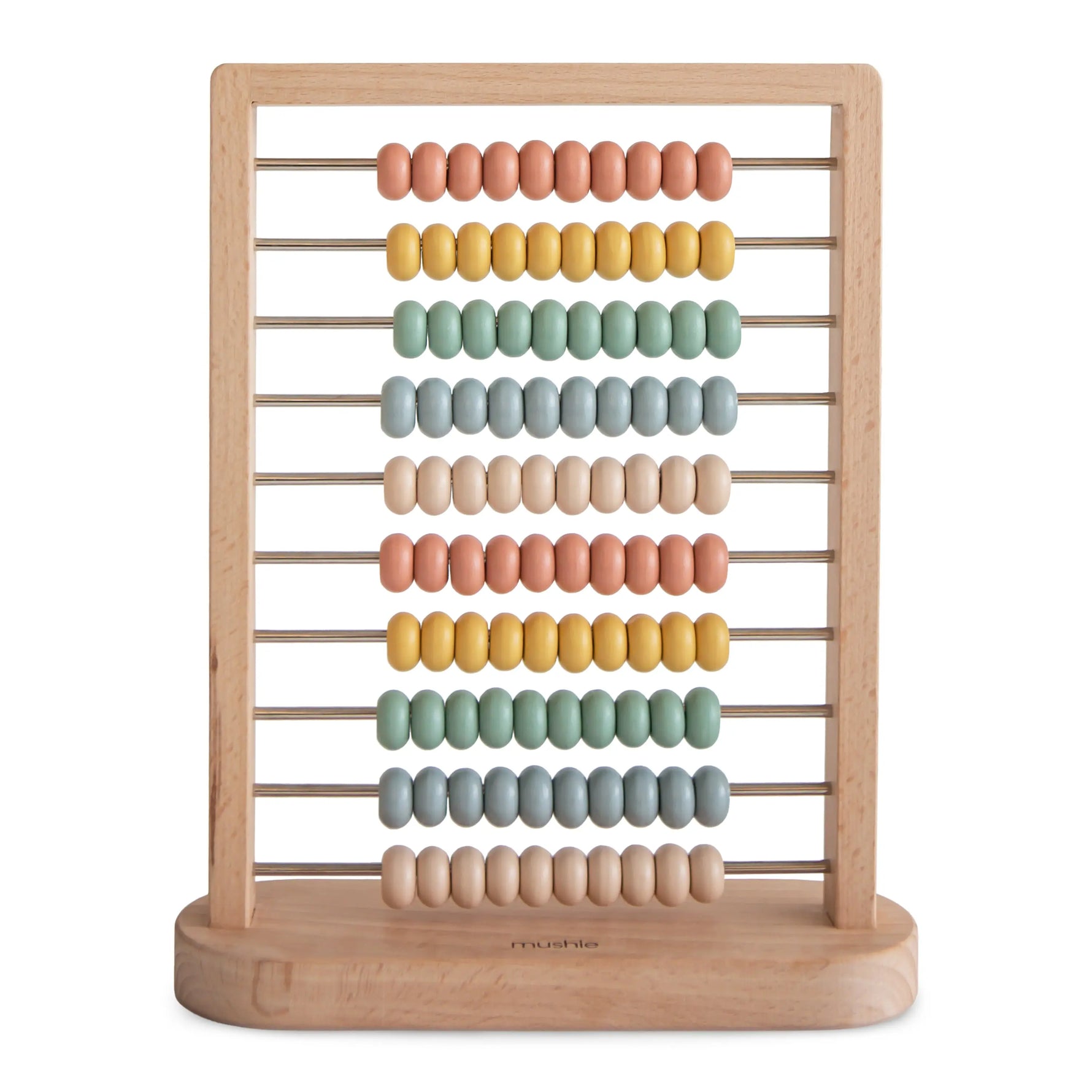 Mushie Wooden Abacus for Kids - Classic Educational Toy for Counting and Color Sorting in Nursery and Playroom - Toys & Games > Toys > Educational Toys > Toy Abacuses Wooden Abacus