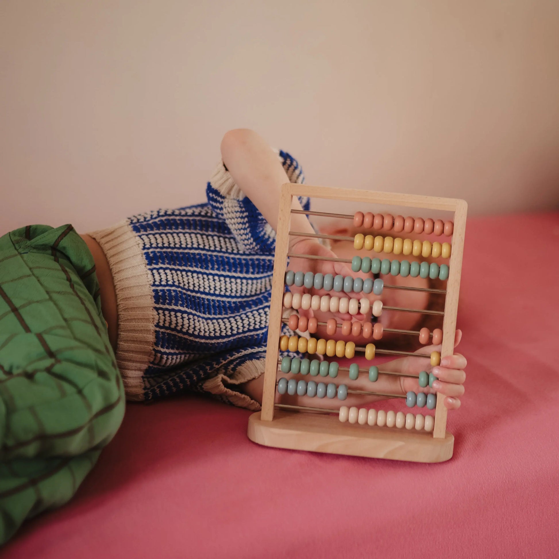 Wooden Abacus for Kids - Classic Educational Toy for Counting and Color Sorting in Nursery and Playroom Mushie Everetts Place: Online Boutique