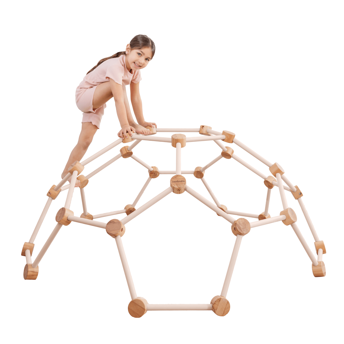 Wooden Climber for Kids in Blush Indoor Pine Toy Set Comfy Cubs Everetts Place: Online Boutique