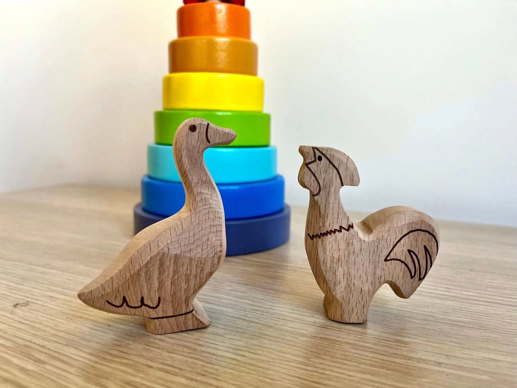 Kidodido Wooden Farm Animals Play Set For Creative Kids Craft - Toys & Games > Toys > Activity Toys