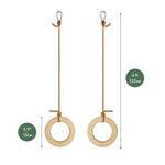 Goodevas Wooden Gymnastic Rings for Kids - Strength Training and Active Play - Baby & Toddler > Baby Toys & Activity Equipment > Baby Jumpers & Swings > Baby Swings Single Swing