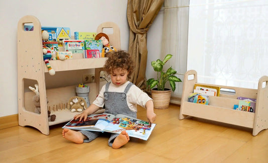 Wooden Kids Bookshelf Small Medium Large Size Kid Friendly Kidodido Everetts Place: Online Boutique