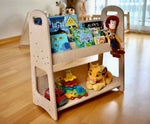 Kidodido Wooden Kids Bookshelf Small Medium Large Size Kid Friendly - Furniture > Shelving > Bookcases & Standing Shelves Montessori Bookshelves