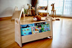 Kidodido Wooden Kids Bookshelf Small Medium Large Size Kid Friendly - Furniture > Shelving > Bookcases & Standing Shelves Montessori Bookshelves