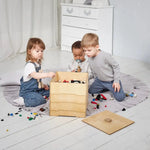 Goodevas Wooden Storage Sorter for Constructor with Four Compartment Design - Furniture Lego Storage