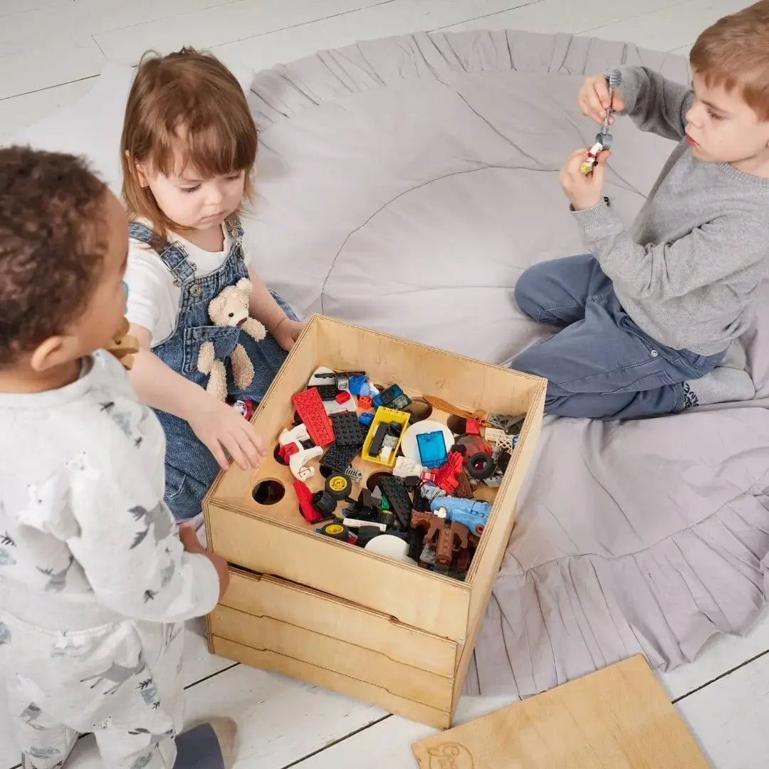 Wooden Storage Sorter for Constructor with Four Compartment Design Goodevas Everetts Place: Online Boutique