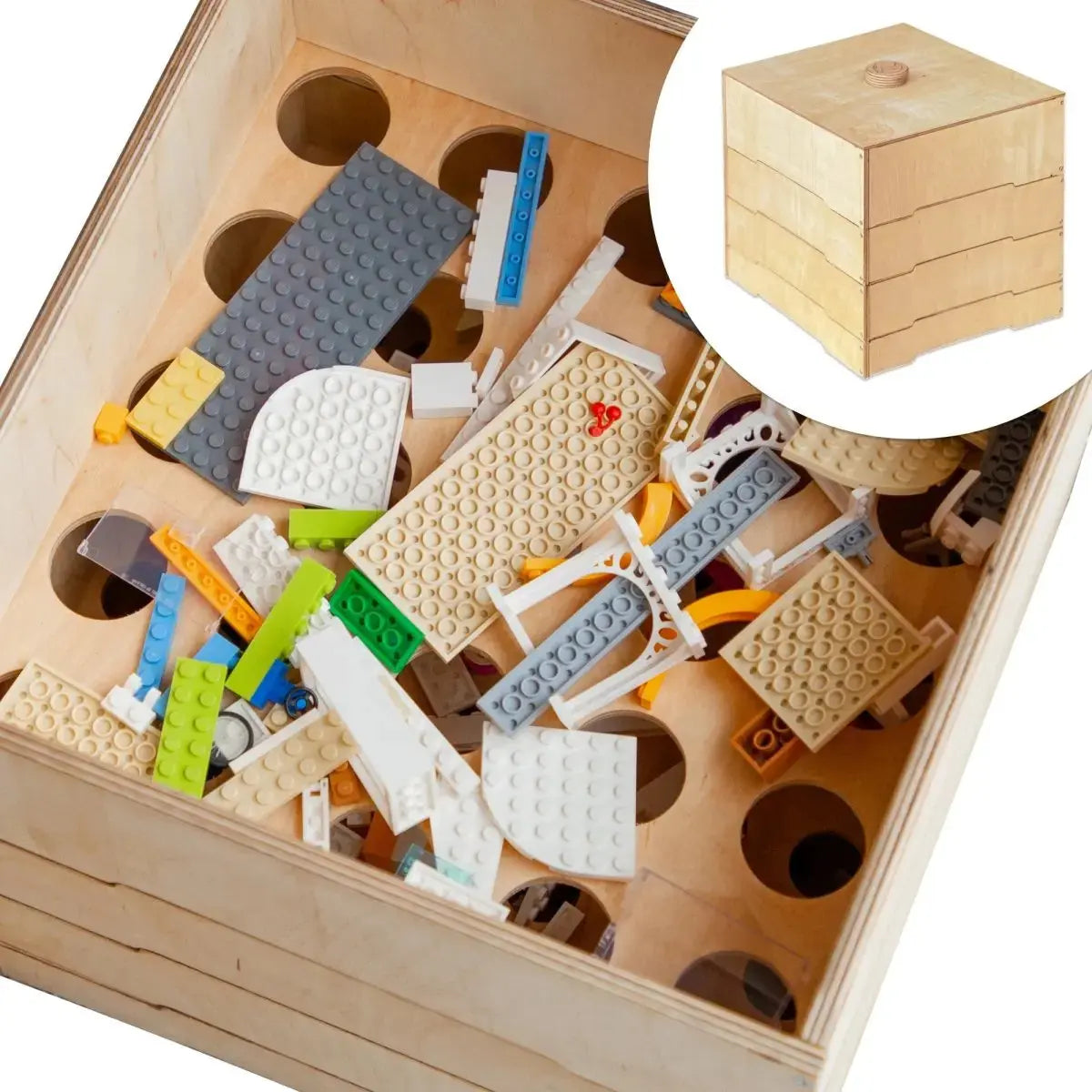 Wooden Storage Sorter for Constructor with Four Compartment Design Goodevas Everetts Place: Online Boutique