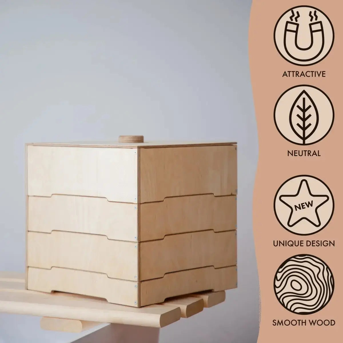 Wooden Storage Sorter for Constructor with Four Compartment Design Goodevas Everetts Place: Online Boutique